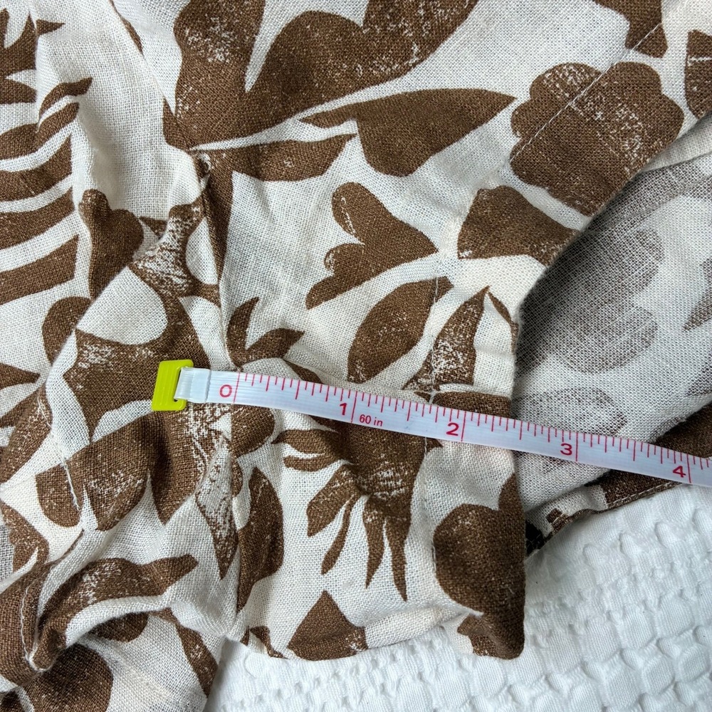 NWOT Carve Designs Short Rhett Women S Linen Blend Brown Cream Rum Print Floral - Picture 13 of 14